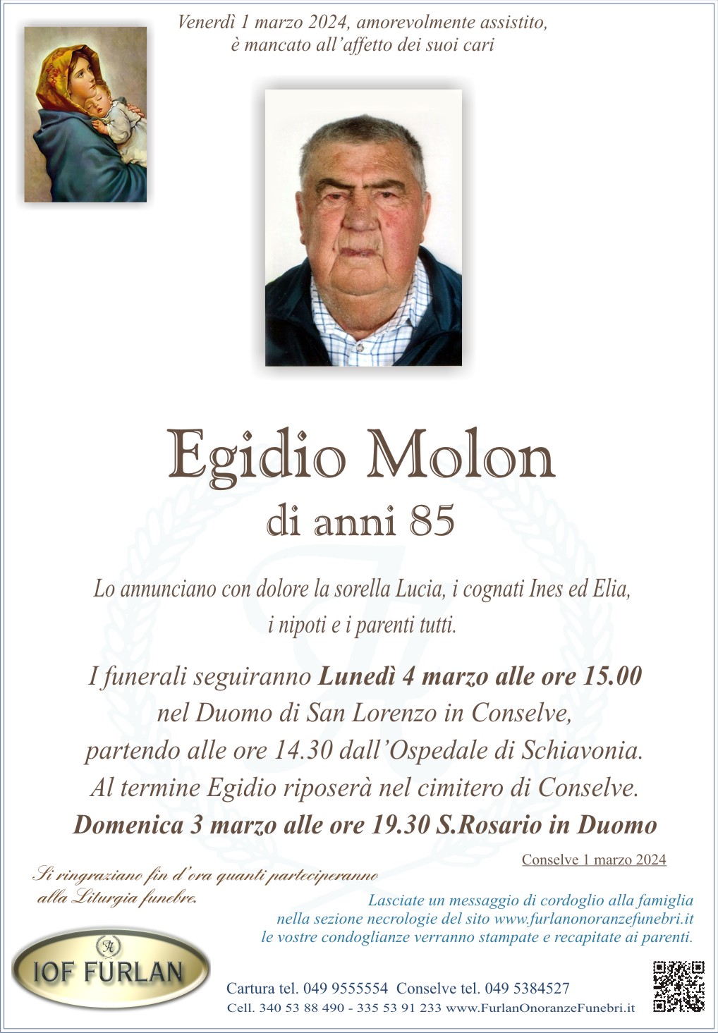 Epigrafe Egidio Molon