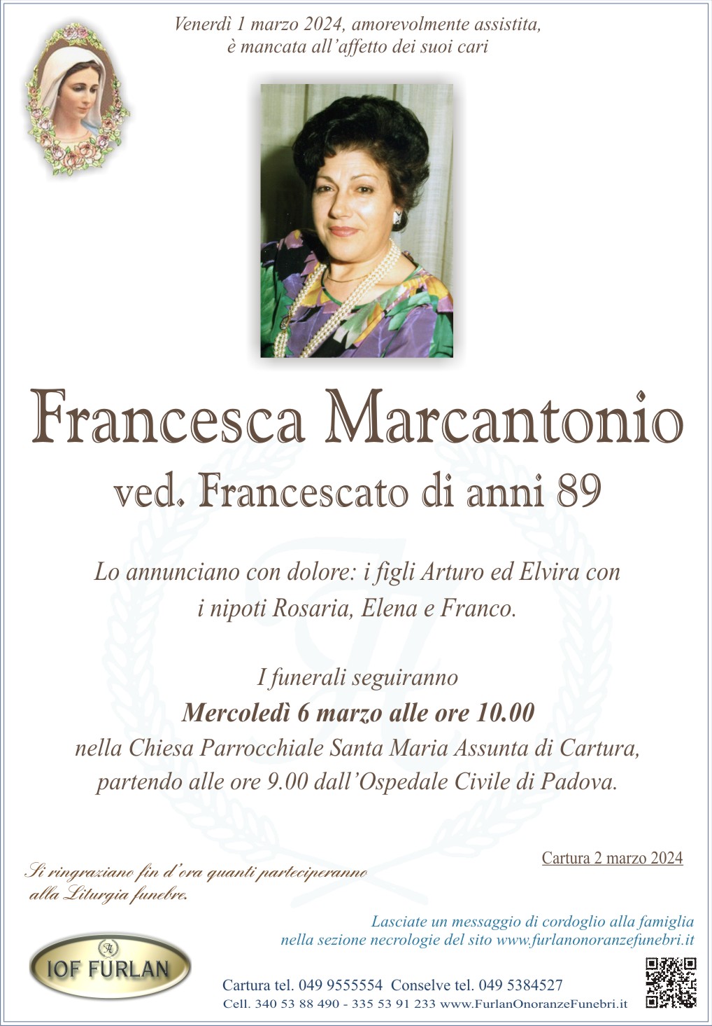 Epigrafe Francesca Marcantonio